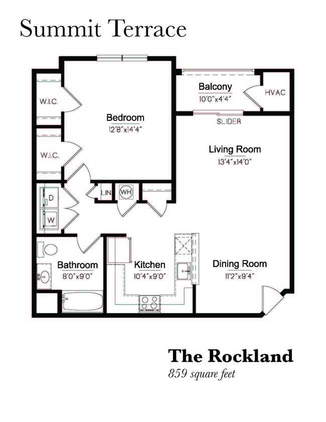 Rockland- 1HAB, 1 BA - Summit Terrace Luxury Apartments