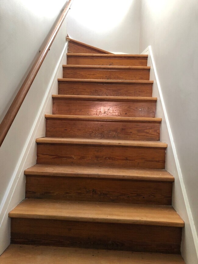 stairs into upstairs apartment - 375 Fisher Rd