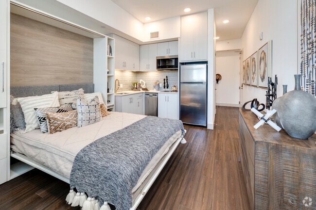 Studio - 336SF - A1 - Kitchen and Living Area - Derby