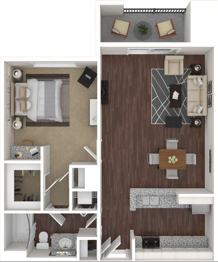 Floor Plan (Acadia A5, flipped for accuracy for specific unit) - 44831 Milestone Sq