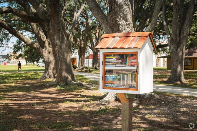 Exchange books with Marrero residents at this free little library.
