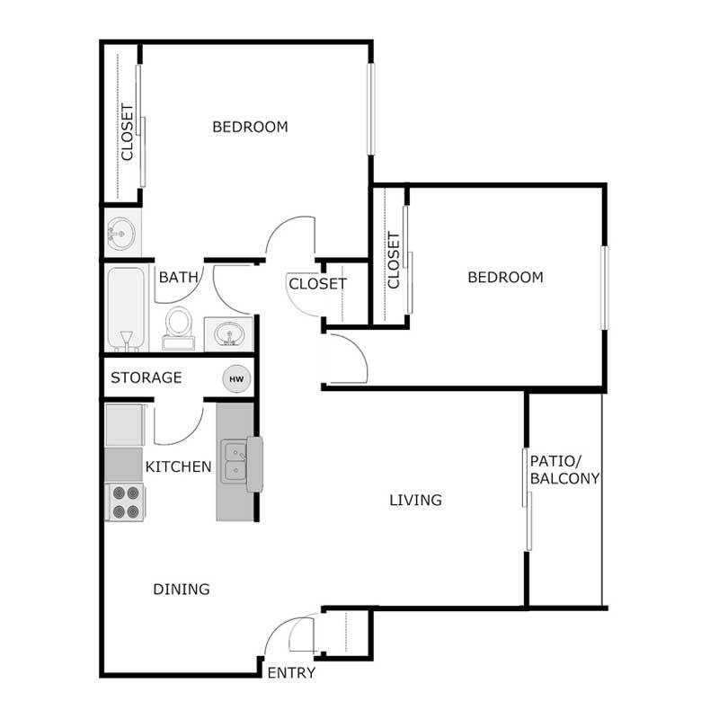 GLEN ARBORS – 2 Bed 1 Bath