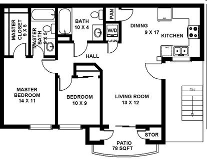 2BR/2BA - Cornerstone Apartments