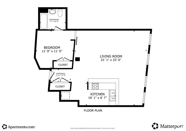 1BR, 1BA - 716SF - Nettleton Commons Apartments