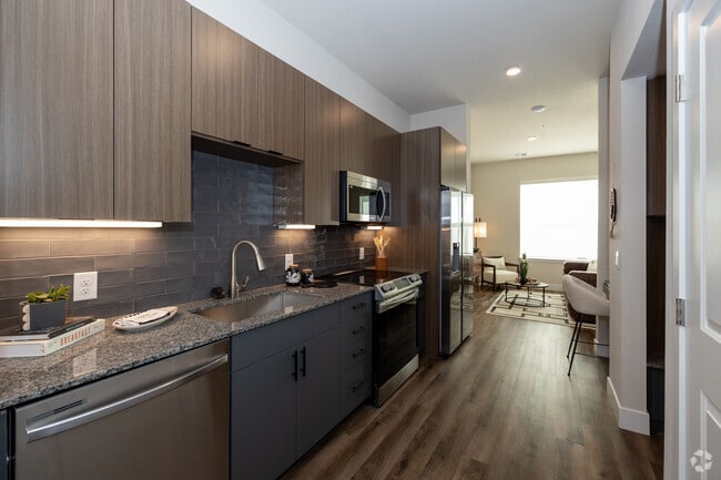 Studio - 549SF - 558SF - Kitchen - Alexan Montview Plaza