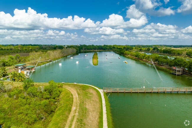 Ravens Cove Cable Park aerial view.