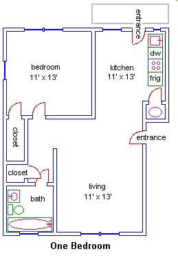 1HAB/1BA - Falls Road Apartments