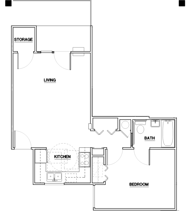 1 habitación, acceso - Riverview Terrace