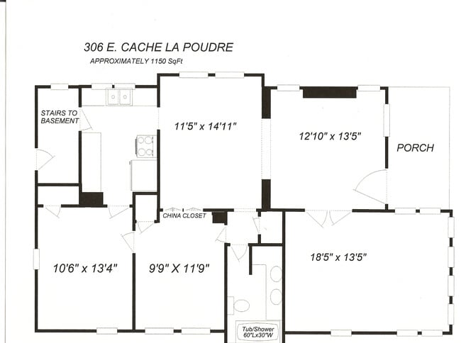 FLOOR PLAN - 306 E Cache La Poudre St