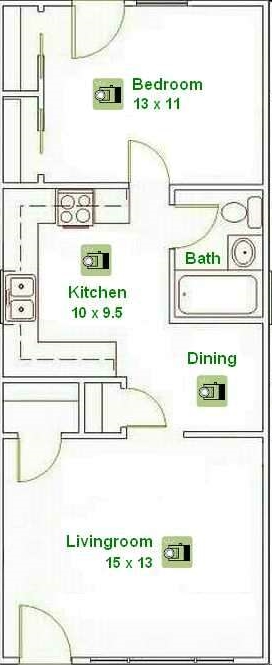 1HAB/1BA - Harrison View Apartments