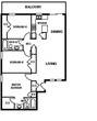 3 bed 2 bath 1228 sq. ft.