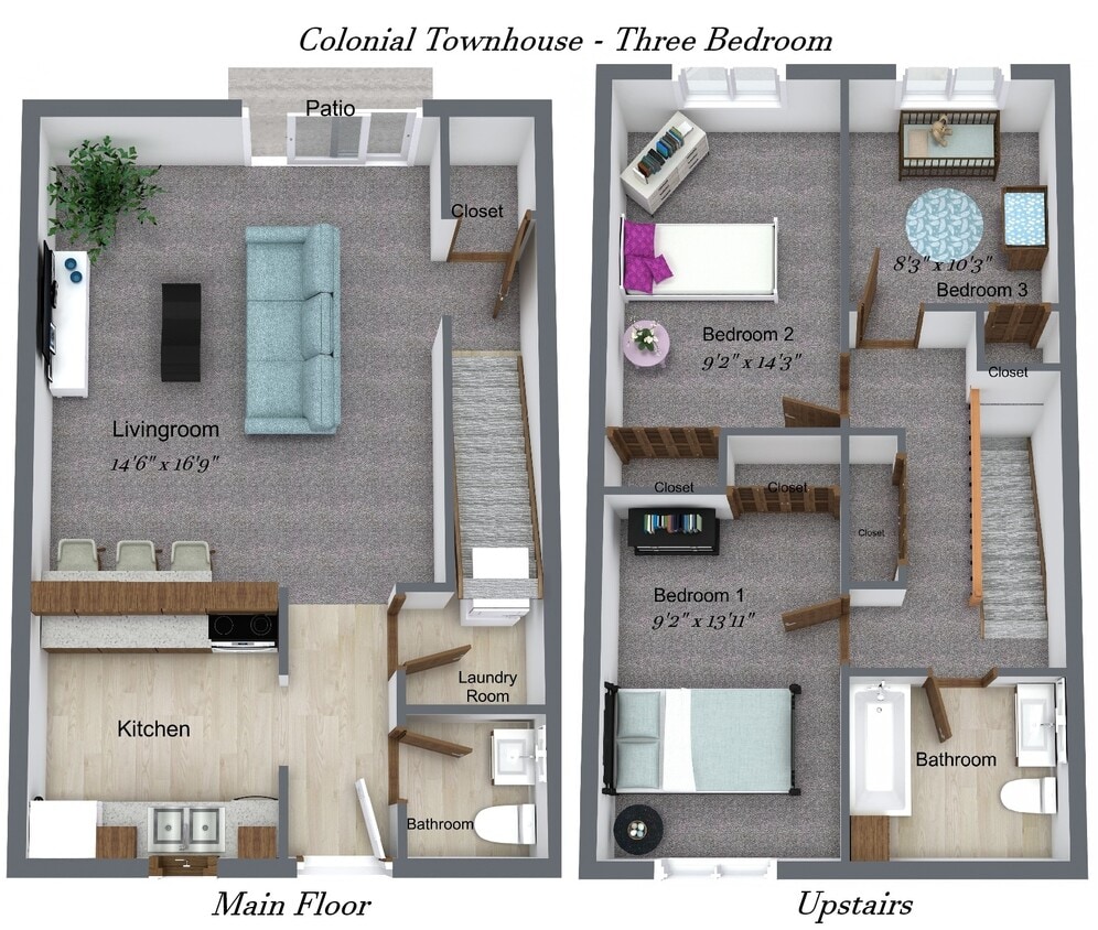 3 Bedroom Townhouse - Colonial Townhouses