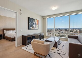 High ceilings along with floor-to-ceiling windows. - 877 Francisco St