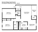 2BR 1BA (960sf)