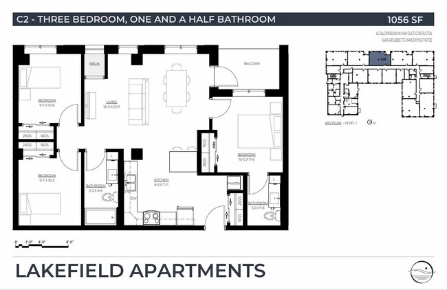 Plano de planta - Lakefield Apartments