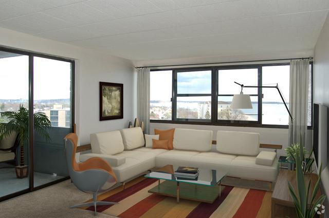 Sala de estar - Soundview Apartments