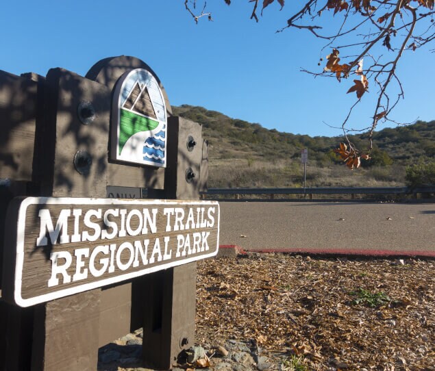 Mission Trails Regional Park is near Kearny Mesa and is a popular hiking destination