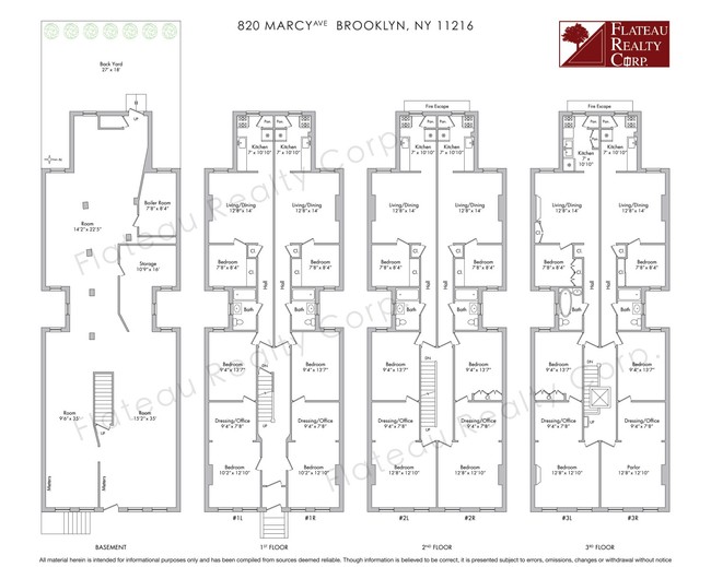Floor Plans - 820 Marcy Ave