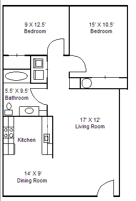 2BR/1BA - Boulder Ridge Apartments