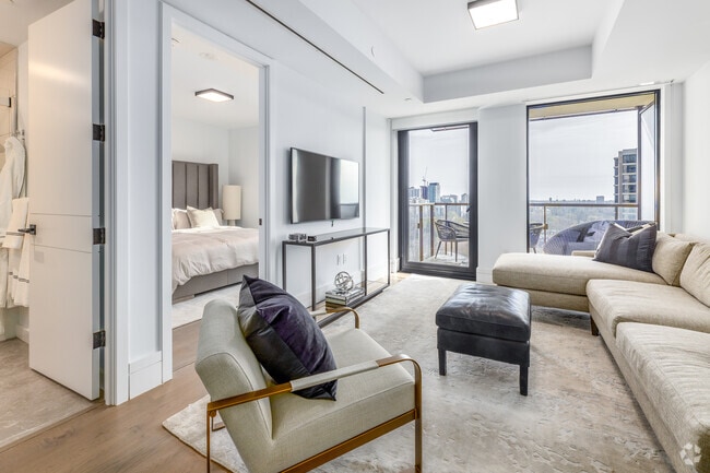 1BR, 1BA - 633SF - Living Room - 2Fifteen