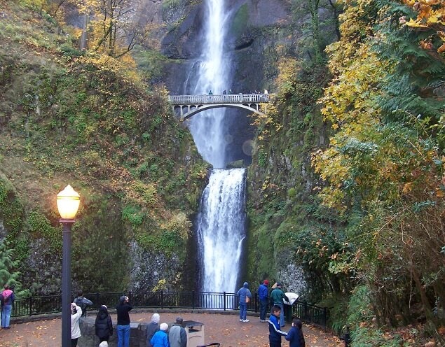 Spectacular Multnomah Falls is near Beaverton