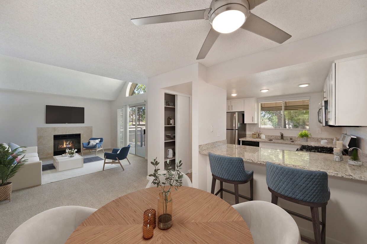 Comedor y sala de estar - West Oaks Apartment Homes