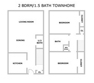 2BR/1.5BA Townhome - Pikeville Townhouses