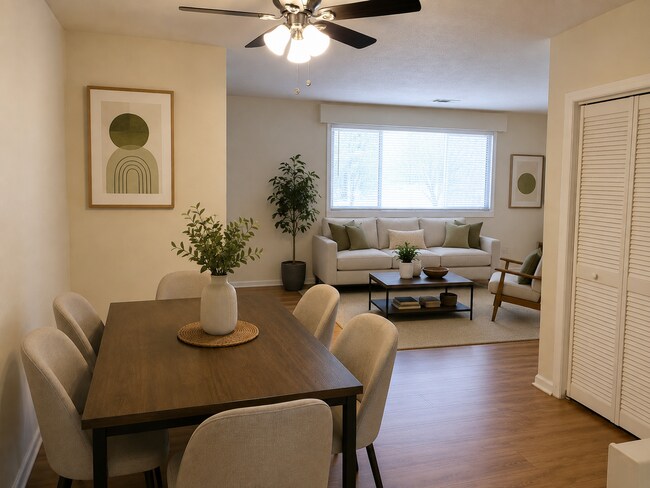 Comedor / Sala de estar (decorada con IA) - 411 Cattleman Dr NE