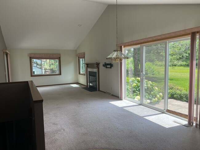 Living Room with Wood Fireplace - 215 Randolph Dr