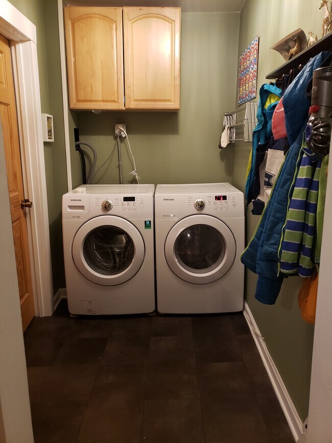 Washer and dryer in mudroom. - 7 Garrison St