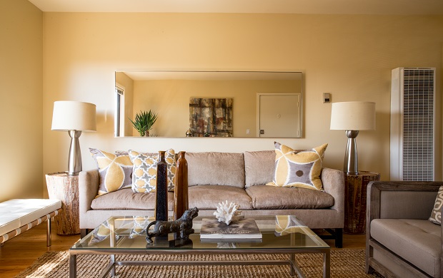 Baker Beach Living Room - The Presidio Residences