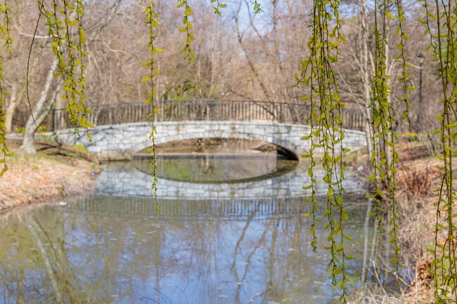 Enjoy the view of the river running through the Manhasset Valley Park in Manhasset, NY.