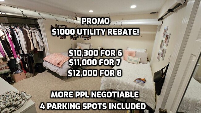 Building Photo - $1k Rebate! Oversized House w 4 Parking Spots Inc.  Laundry in Unit.  Fits up to 10 ppl (Would Co...