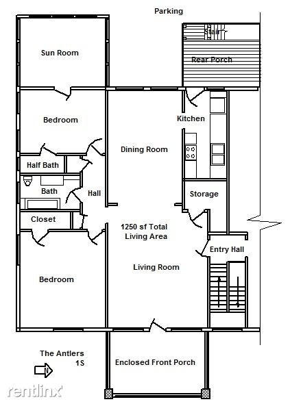 Primary Photo - 2 br, 1 bath Apartment - The Antlers 1S