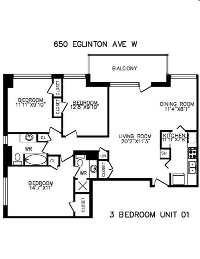 3BR/2BA - 650 Eglinton Ave W