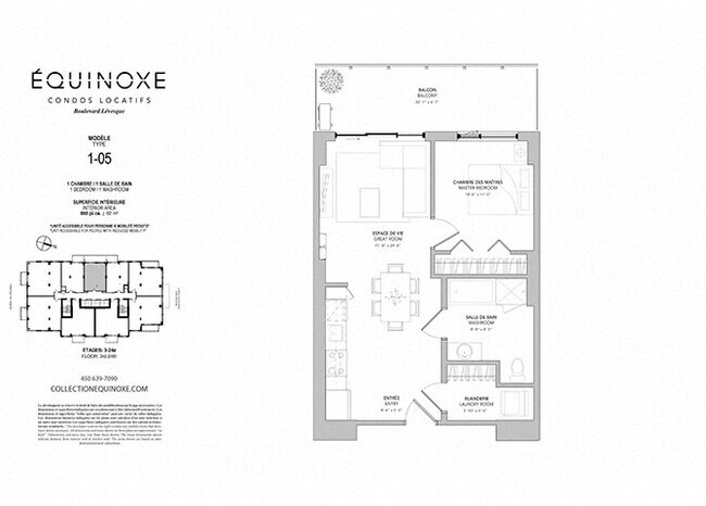 Plan d'étage - EQUINOXE LEVESQUE