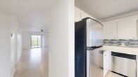 Located at 4101 N Hiatus Rd in Sunrise, Florida, this well-designed residence offers four bedrooms and three bathrooms across a single floor. Light-toned ceramic tile flooring runs throughout, creating a clean, cohesive aesthetic that reflects the abundant natural light found in every room.

The kitchen is thoughtfully appointed with white cabinetry, a stainless steel range, a mosaic tile backsplash, and a pass-through window that opens to the dining area. The dining space features a striking modern sputnik chandelier and connects seamlessly to the rest of the living areas. Vertical blinds on the windows frame pleasant outdoor views of the surrounding greenery.

The four bedrooms are bright and well-proportioned, with ceiling fans providing comfortable airflow. The primary bedroom includes direct access to a dedicated closet and an en-suite bathroom. Additional bedrooms offer ample natural light through large windows with outdoor views. The three bathrooms are finished in a clean, neutral palette, with at least one featuring a full tub-shower combination and brushed nickel hardware.

A dedicated in-unit laundry area accommodates a full-size washer and dryer side by side, adding everyday convenience. A hallway connects the various rooms efficiently. The overall ambiance is bright, airy, and move-in ready, well-suited for comfortable Florida living.