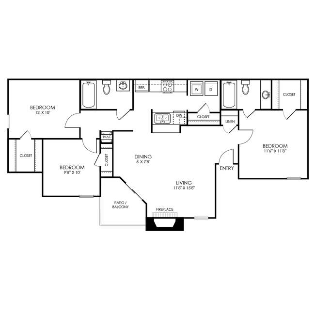 Huxley-FloorPlans_C1 1095 SF.png - The Huxley