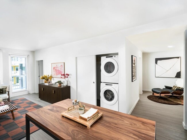 Enjoy the convenience of an in-home, full-size washer and dryer—laundry day just got a major upgrade. - Modera Raleigh Hills
