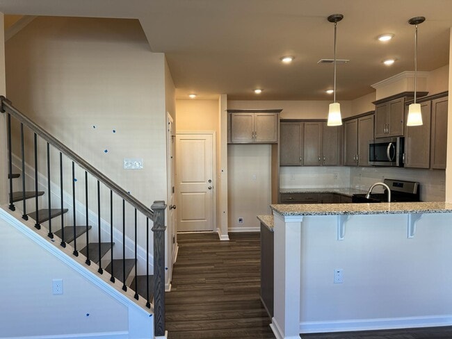 Kitchen view from entry way - 307 Parker Station Ave