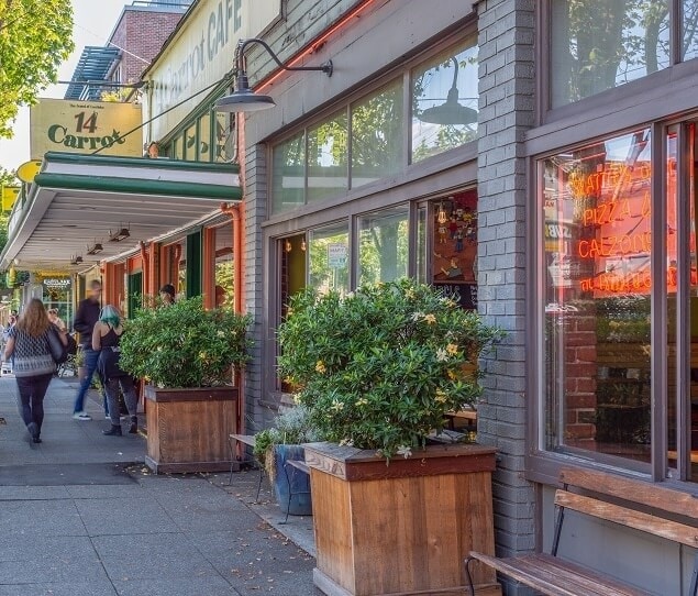 Residents enjoy shopping along pedestrian-friendly Eastlake Avenue