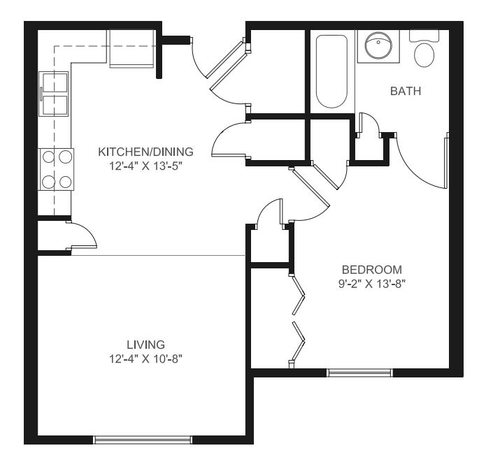 1HAB/1BA - Shannon Apartments