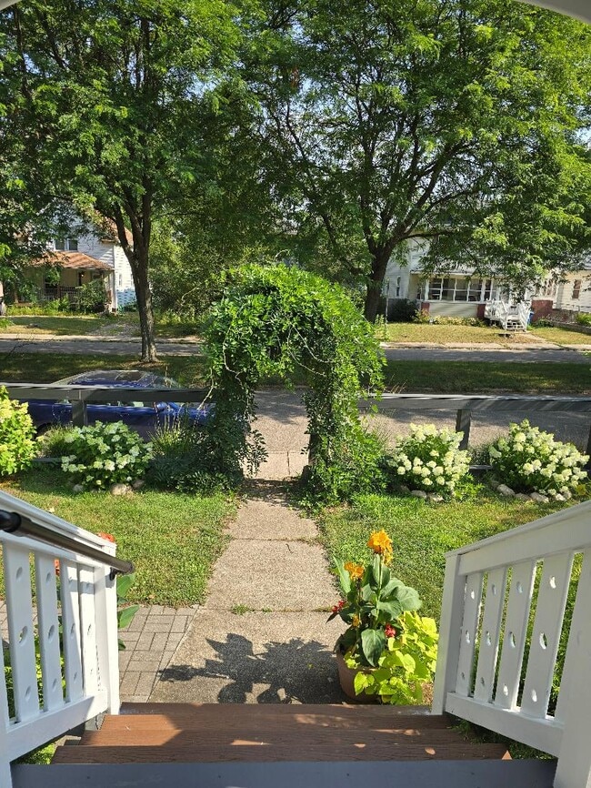 View of yard from front porch - 1412 Lane Blvd