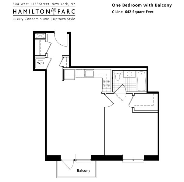 Floorplan - 650 Sq Ft - 504 W 136th St