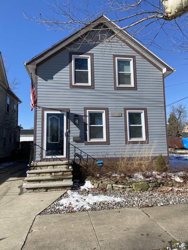 Front of house with view of side driveway for off street parking - 3004 Monroe Ave