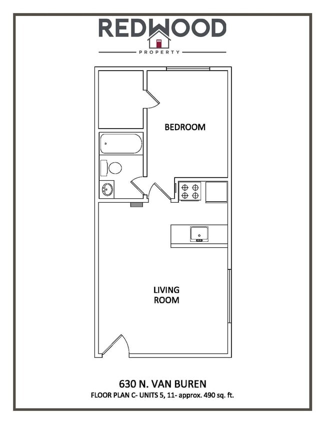 Floorplan - 630 N Van Buren