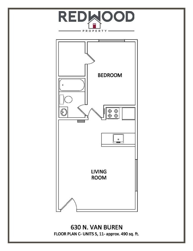 Plano de planta - 630 N Van Buren