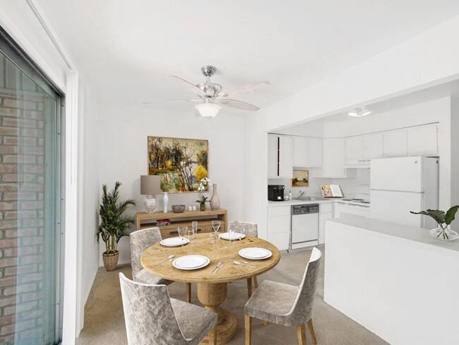 Connected Kitchen and Dining Area - Hidden Tree Apartments and Townhomes