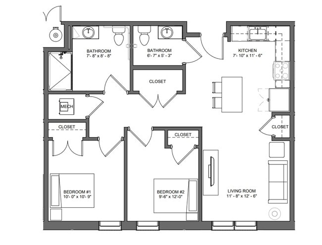 Floorplan - Green Park Apartments