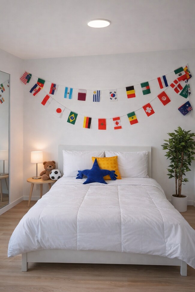 Dormitorio infantil con temática del Mundial a pedido - 5860 Hazeltine Ave